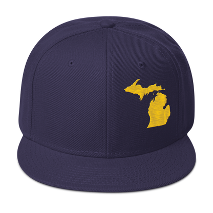 Michigan Snapback | 6-Panel - Maize Outline