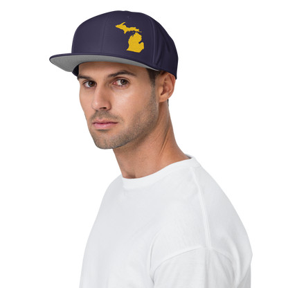 Michigan Snapback | 6-Panel - Maize Outline