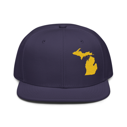 Michigan Snapback | 6-Panel - Maize Outline