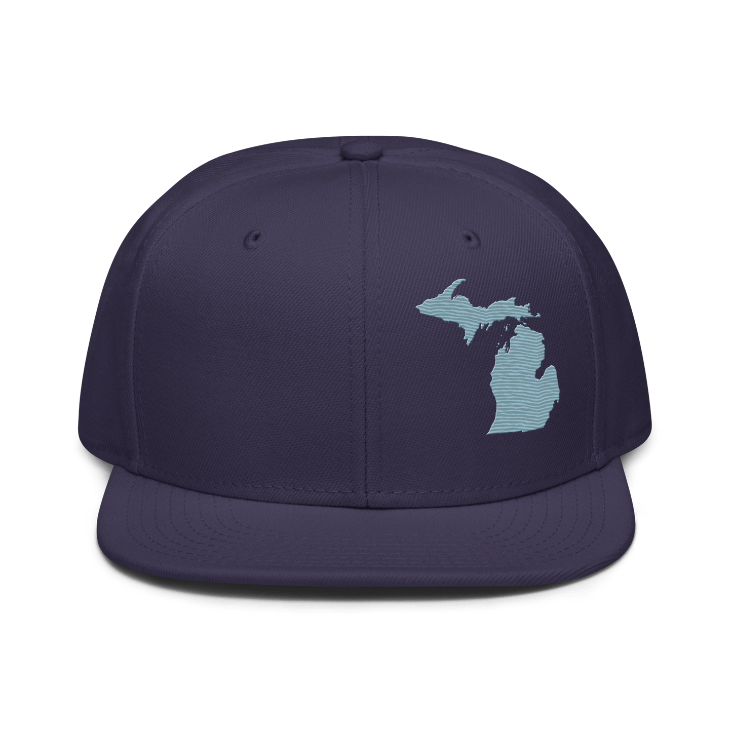 Michigan Snapback | 6-Panel - Opal Blue Outline