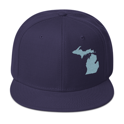 Michigan Snapback | 6-Panel - Opal Blue Outline