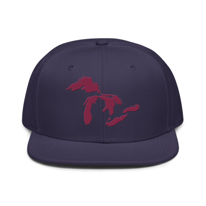 Great Lakes Snapback | 6-Panel - Ruby Red