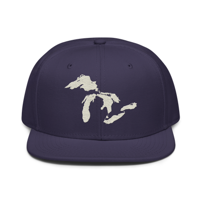 Great Lakes Snapback | 6-Panel - Ivory White