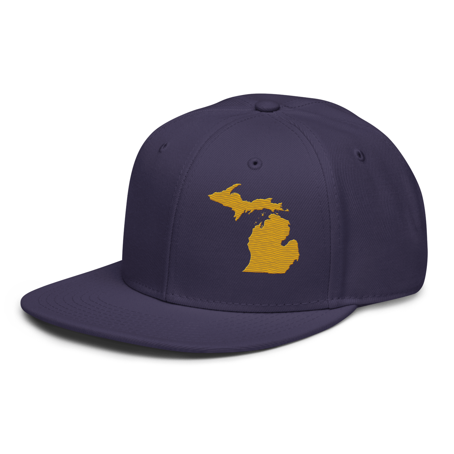 Michigan Snapback | 6-Panel - Gold Outline