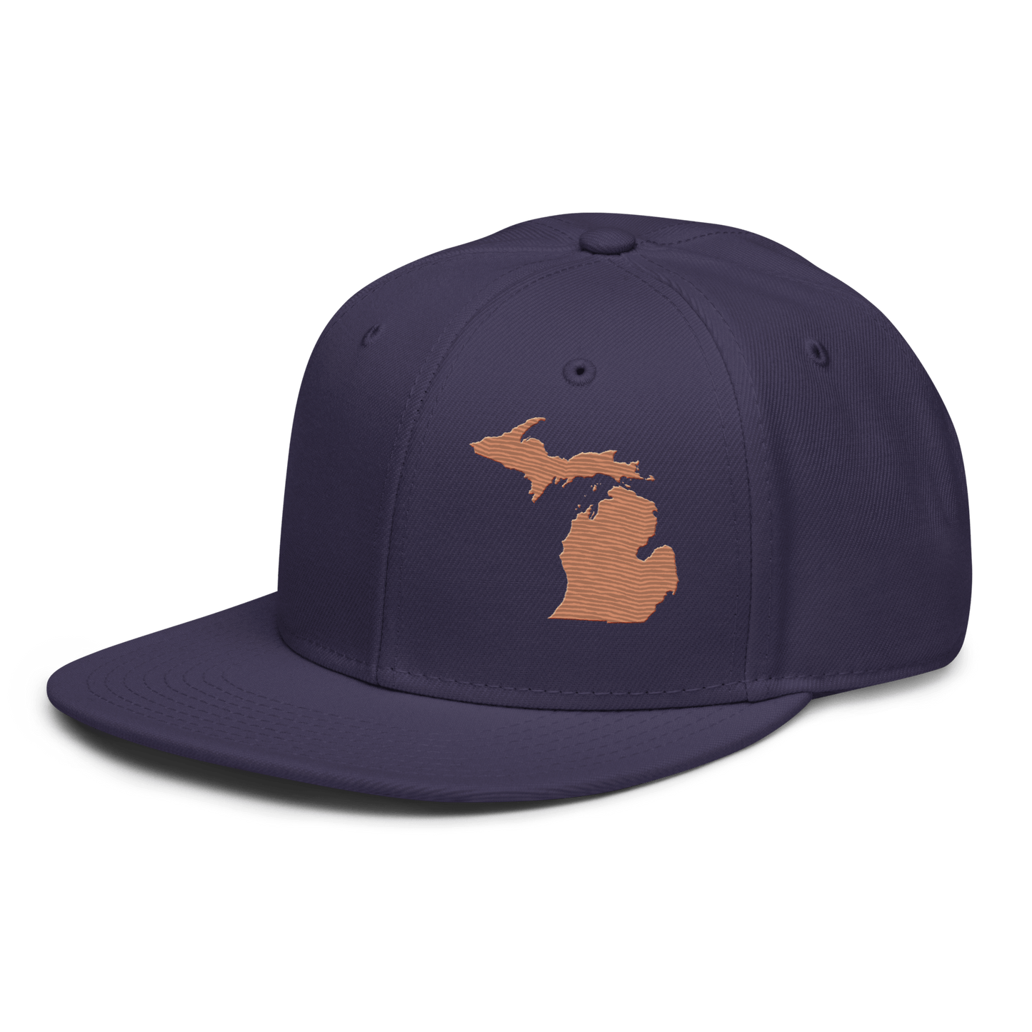 Michigan Snapback | 6-Panel - Copper Outline