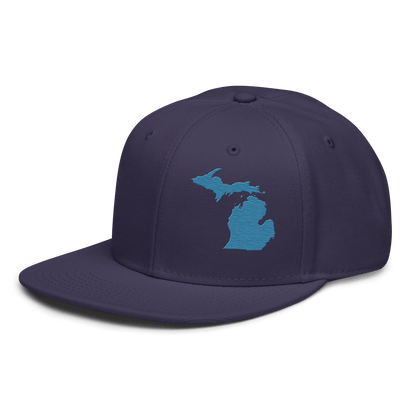 Michigan Snapback | 6-Panel - Traverse Blue Outline