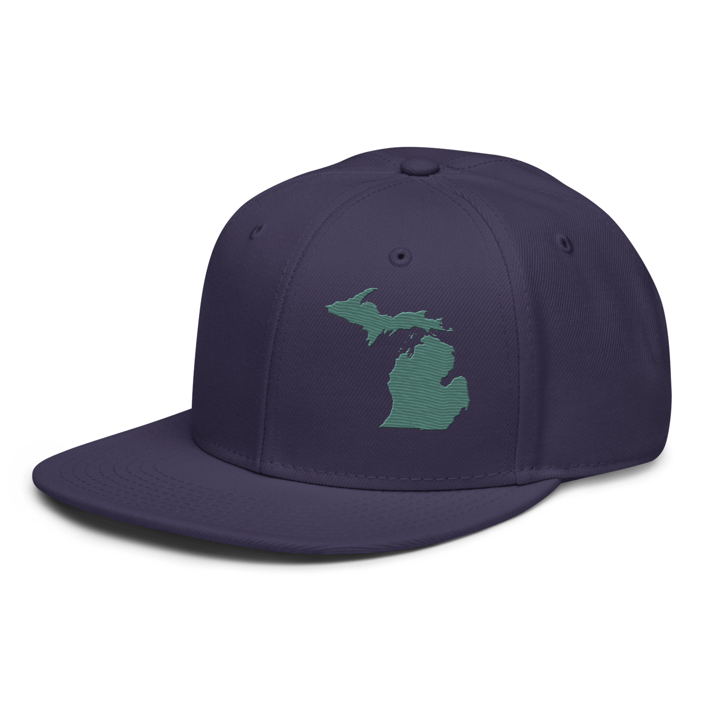 Michigan Snapback | 6-Panel - Copper Green Outline