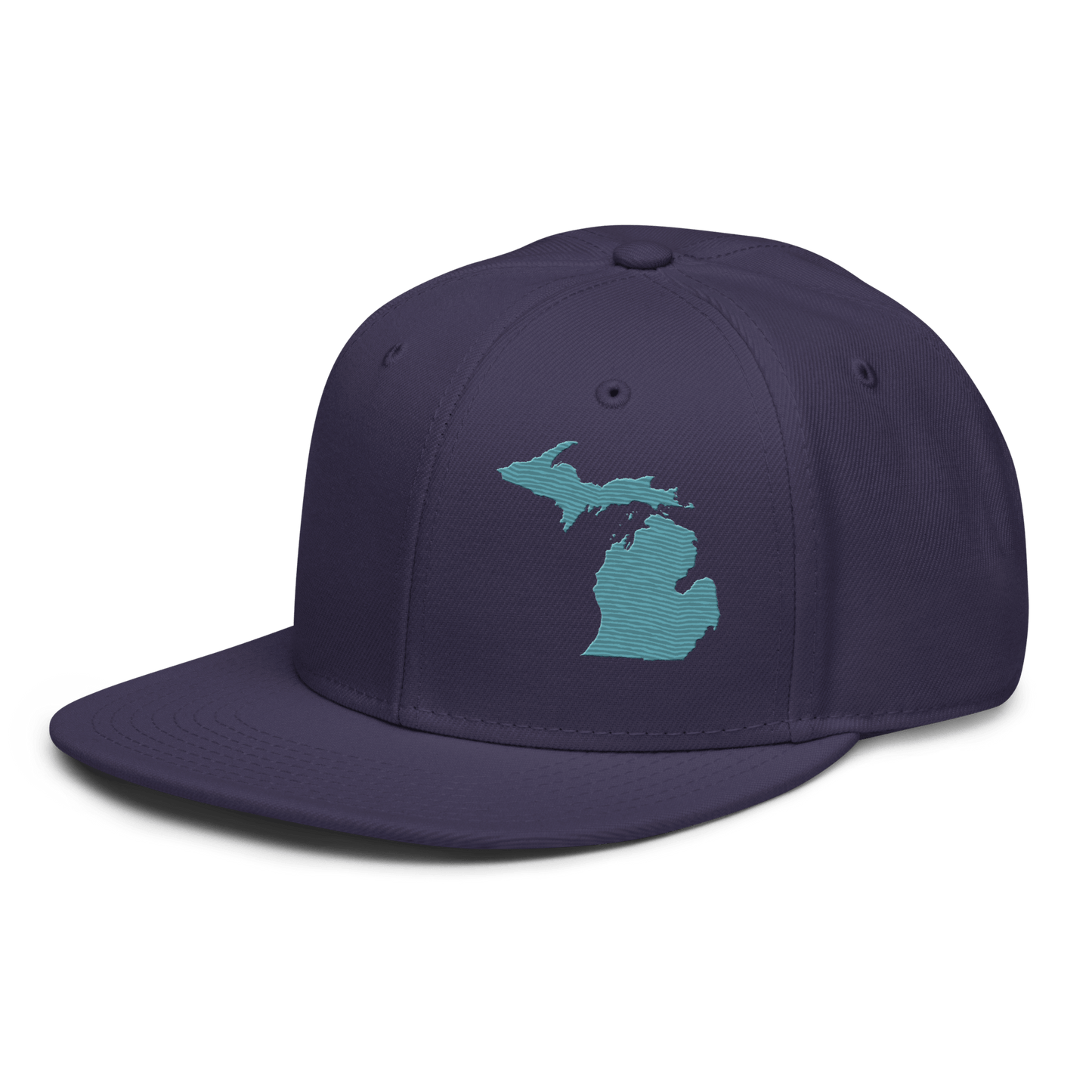 Michigan Snapback | 6-Panel - Huron Blue Outline