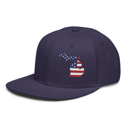 Michigan Snapback | 6-Panel - Patriotic Outline