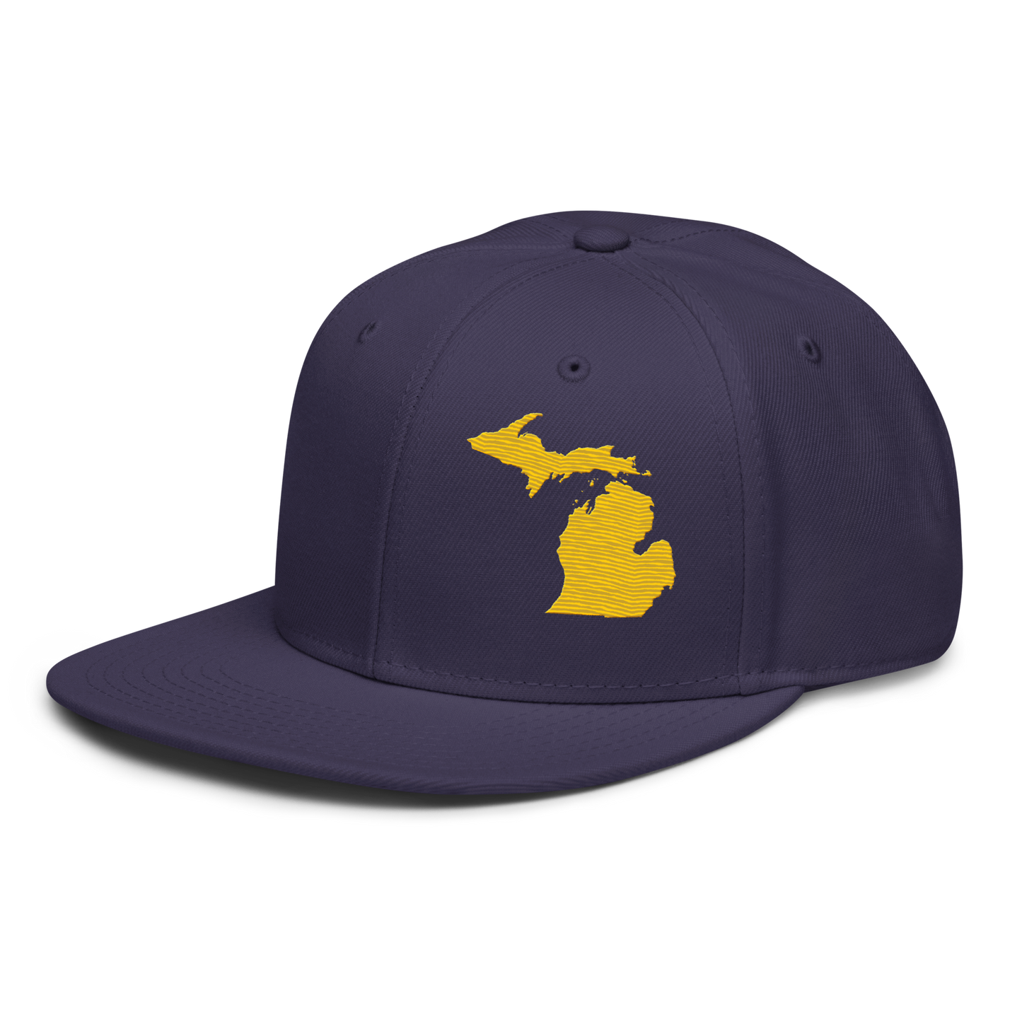 Michigan Snapback | 6-Panel - Maize Outline