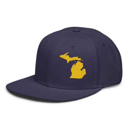 Michigan Snapback | 6-Panel - Maize Outline