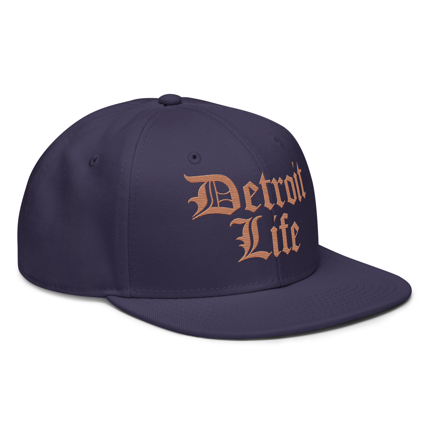 'Detroit Life' Flat Bill Snapback (Copper) | 6-Panel