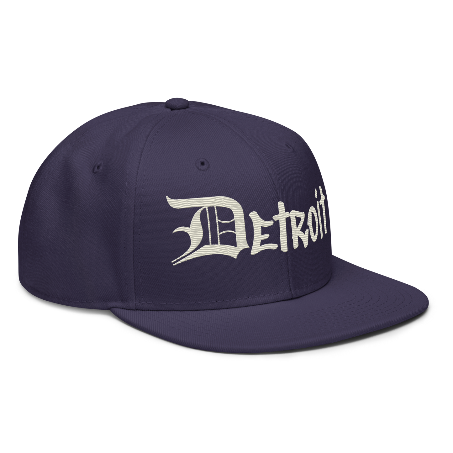 'Detroit' Flat Bill Snapback (OED Tag) | 6-Panel - Ivory