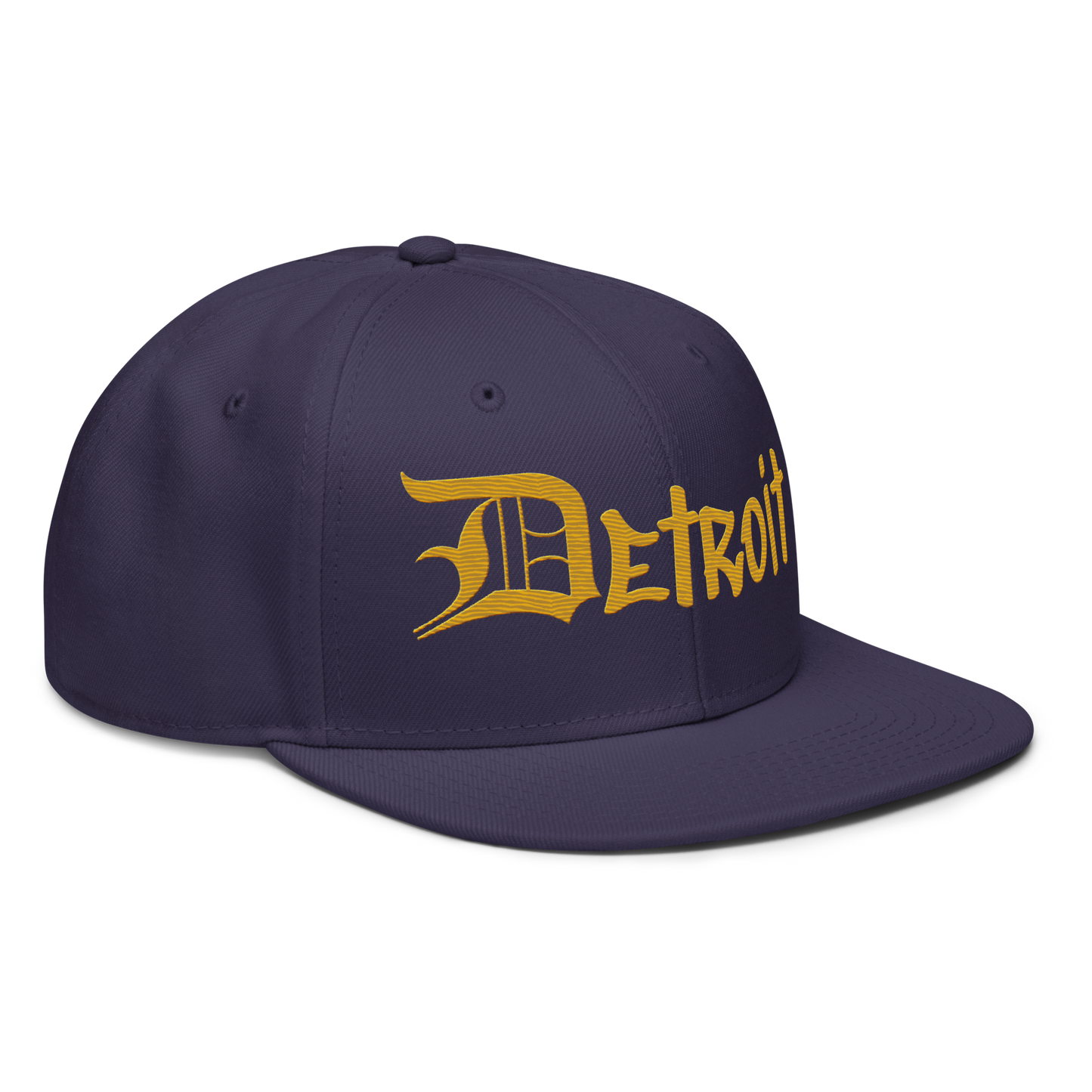 'Detroit' Flat Bill Snapback (Gold OED Tag) | 6-Panel