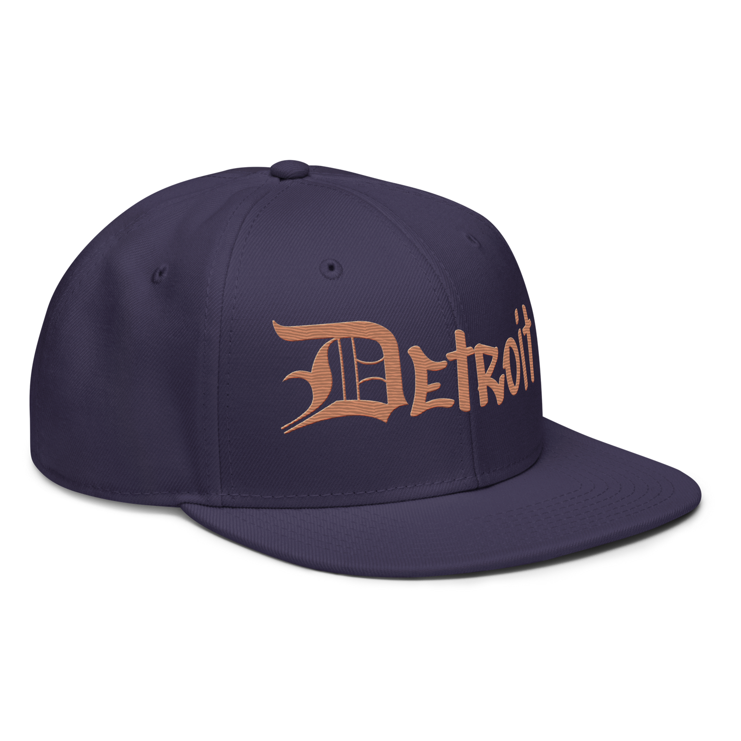 'Detroit' Flat Bill Snapback (Copper OED Tag) | 6-Panel