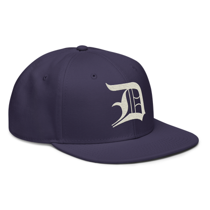 Detroit 'Old English D' Snapback | 6-Panel - Ivory White