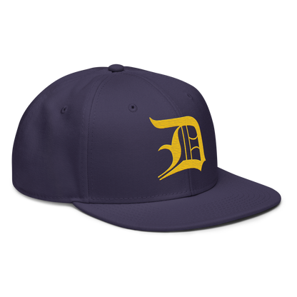 Detroit 'Old English D' Snapback | 6-Panel - Maize