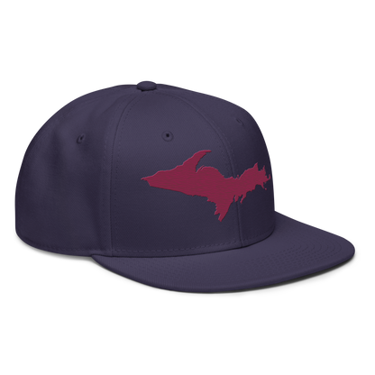 Upper Peninsula Snapback | 6-Panel - Ruby Red