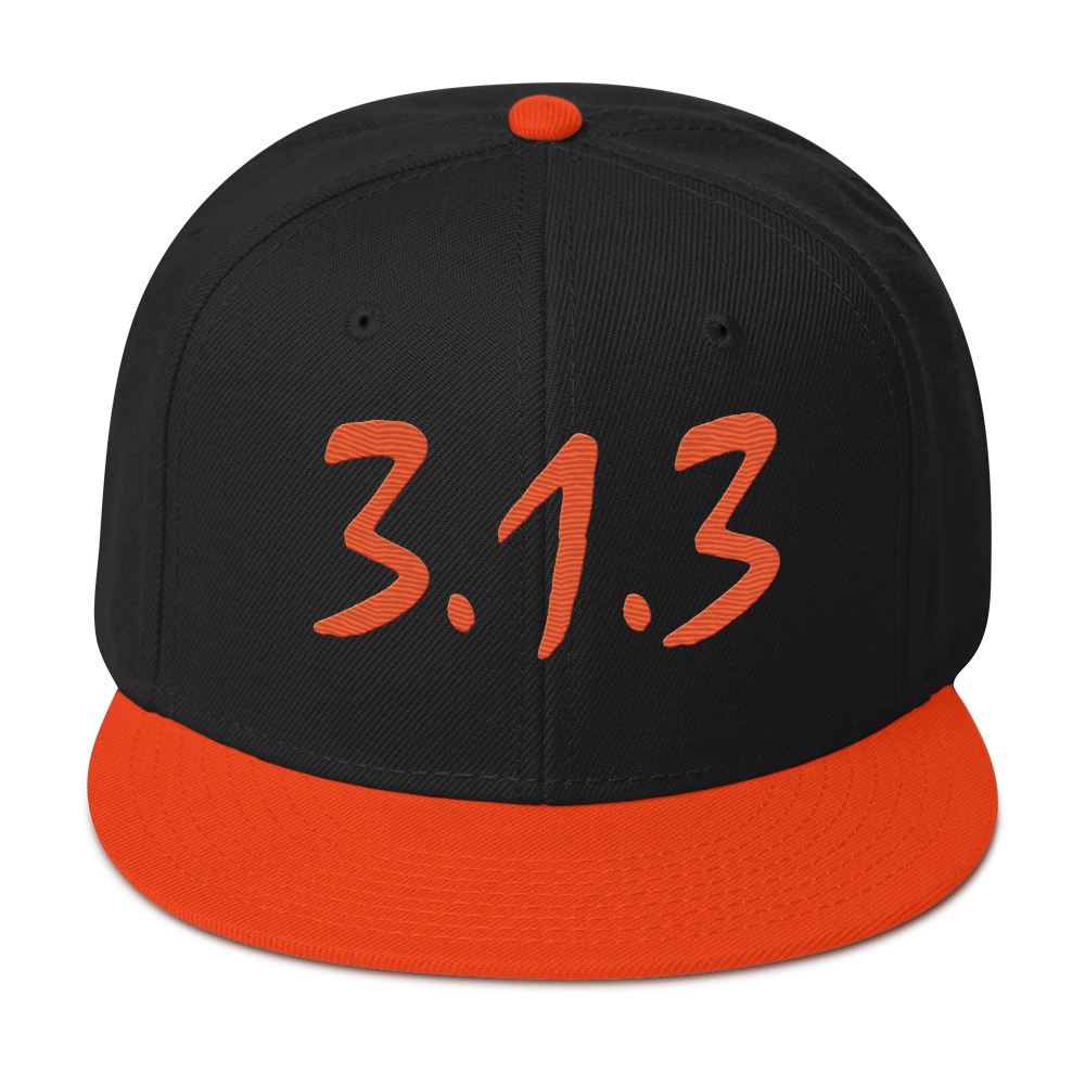 Detroit '313' Snapback (All Orange Compton Font) | 6-Panel