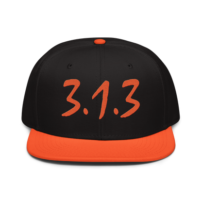 Detroit '313' Snapback (All Orange Compton Font) | 6-Panel