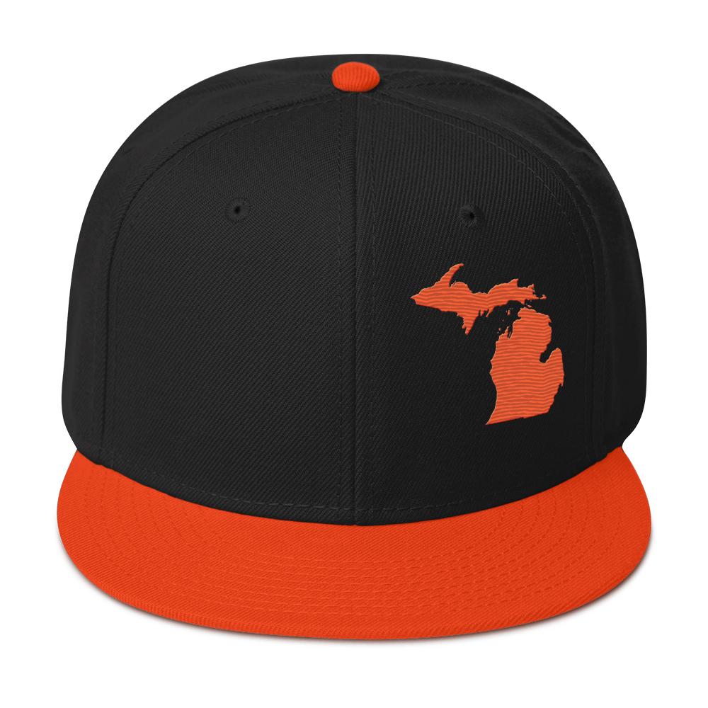 Michigan Snapback | 6-Panel - Orange Outline