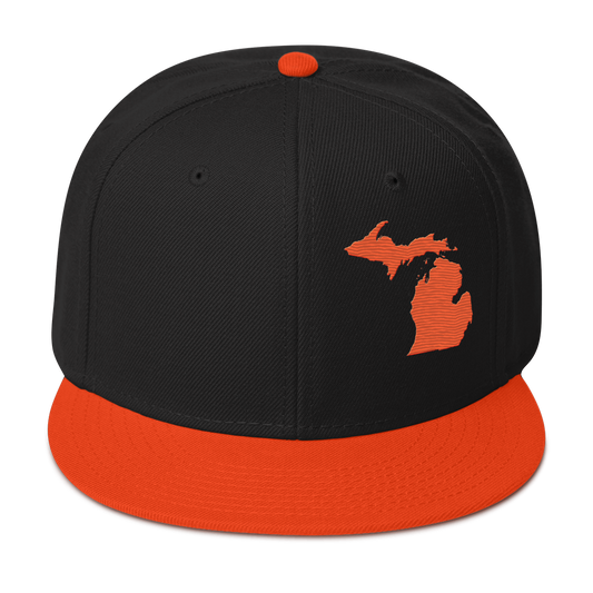 Michigan Snapback | 6-Panel - Orange Outline