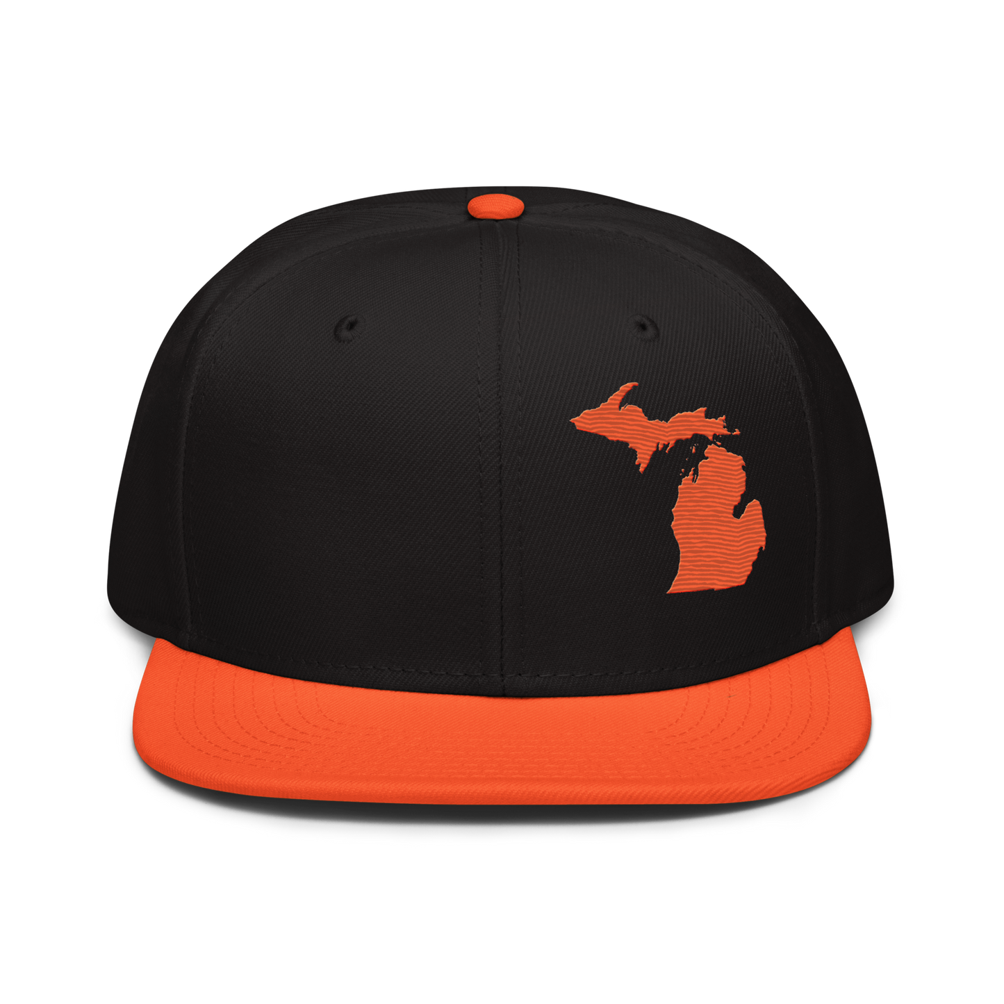 Michigan Snapback | 6-Panel - Orange Outline