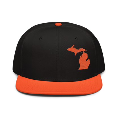 Michigan Snapback | 6-Panel - Orange Outline