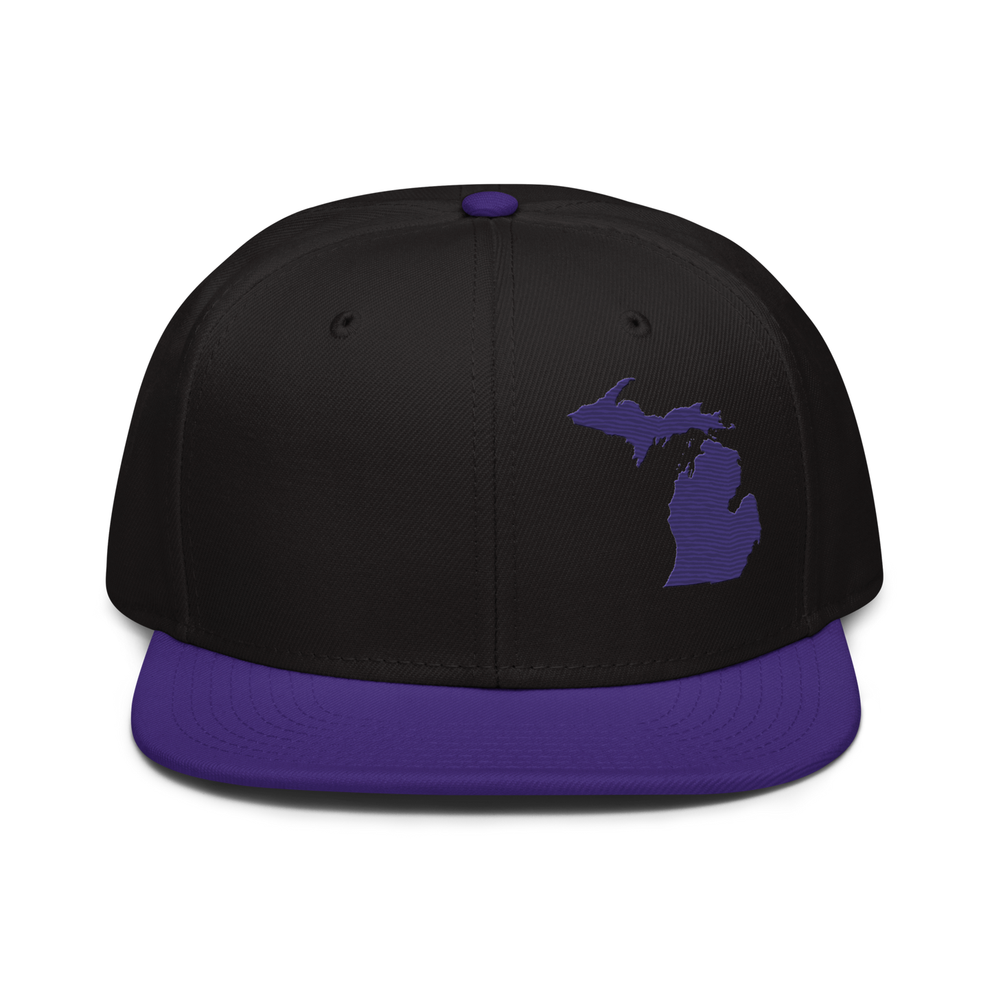 Michigan Snapback | 6-Panel - Purple Outline