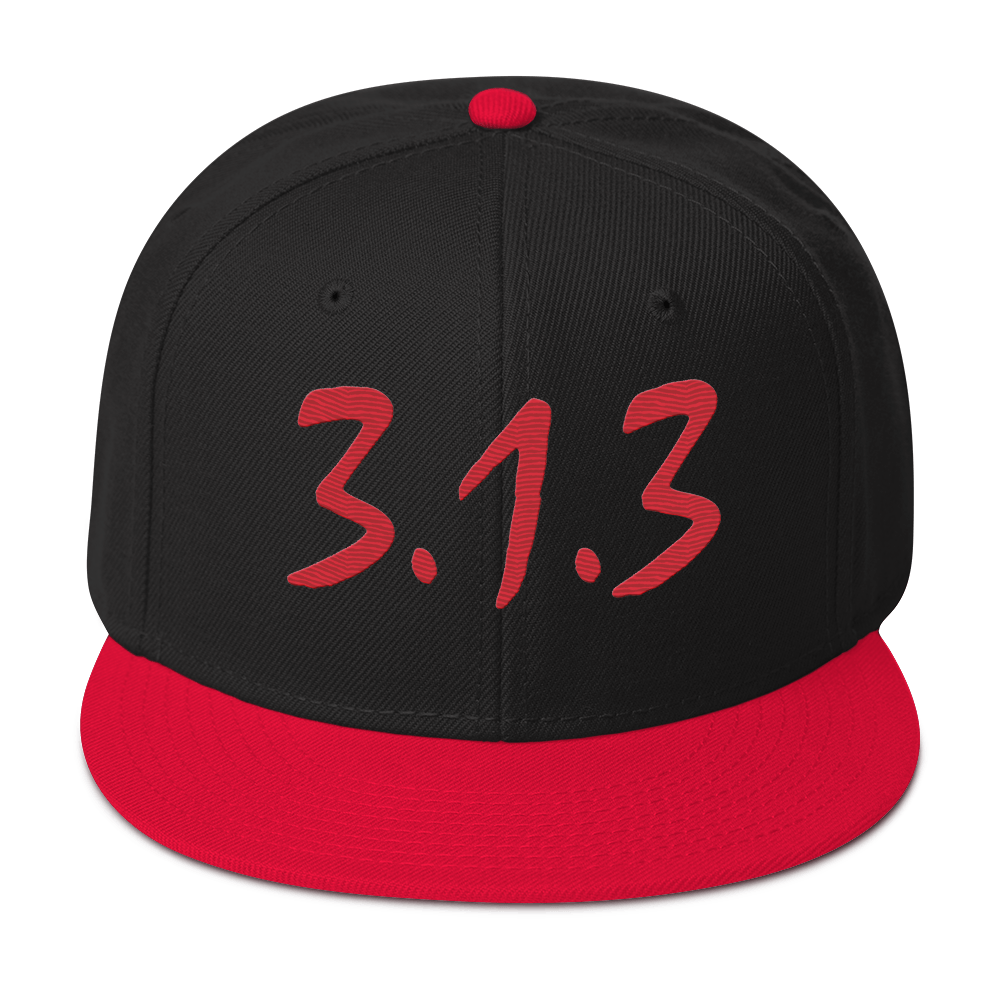 Detroit '313 Snapback (All Red Compton Font) | 6-Panel