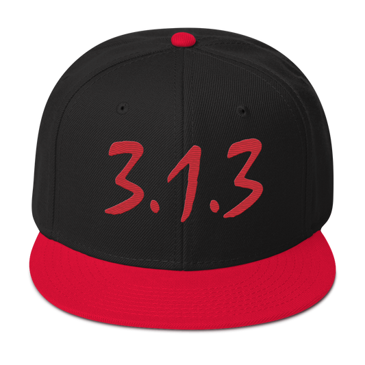 Detroit '313 Snapback (All Red Compton Font) | 6-Panel