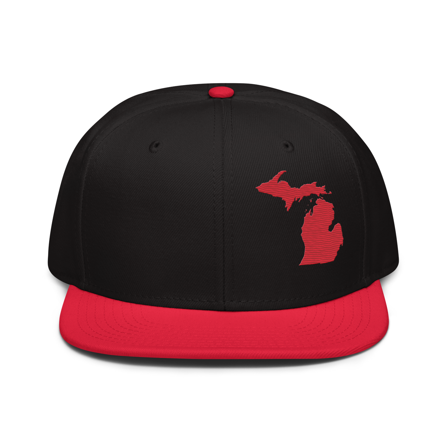 Michigan Snapback | 6-Panel - Red Outline