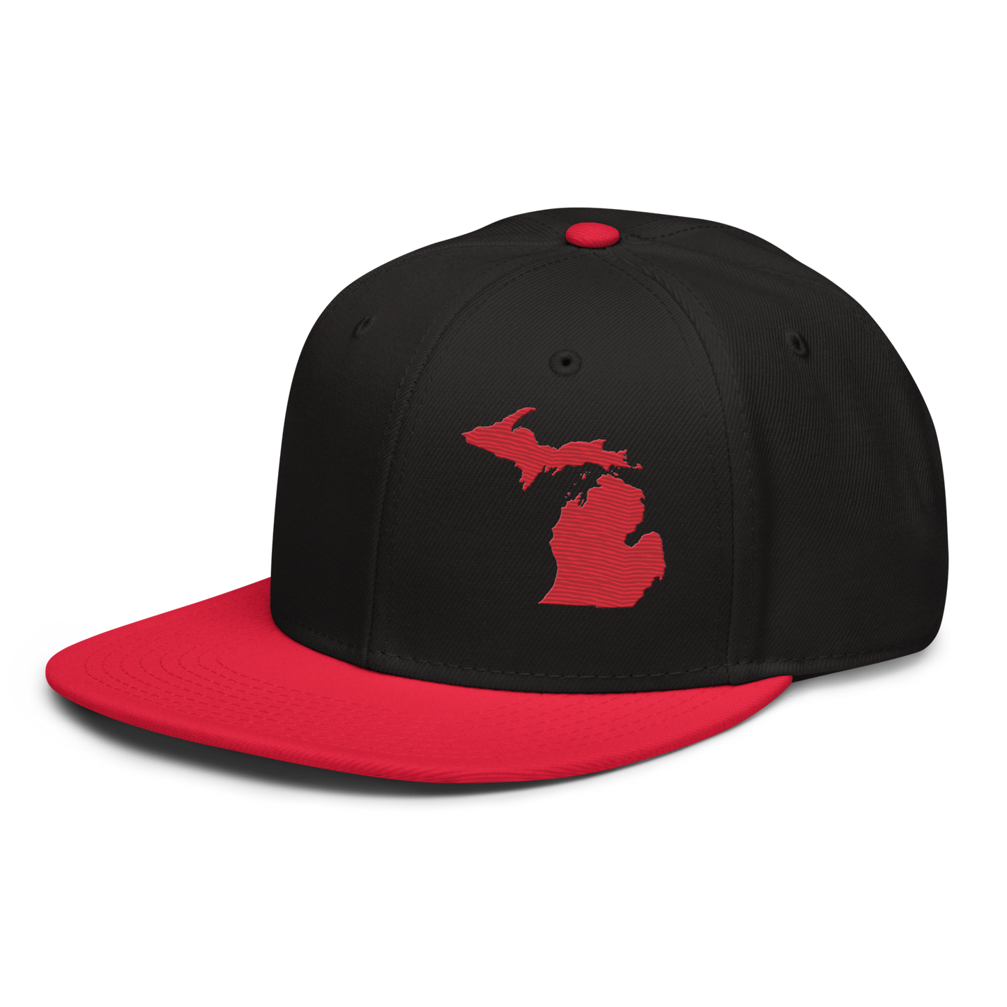 Michigan Snapback | 6-Panel - Red Outline