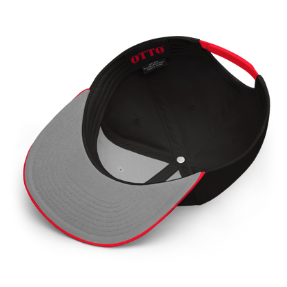 Detroit '313' Snapback (Tag Font) | 6-Panel - Red