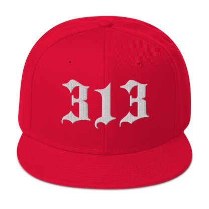 Detroit '313' Snapback (Old English Font) | 6-Panel