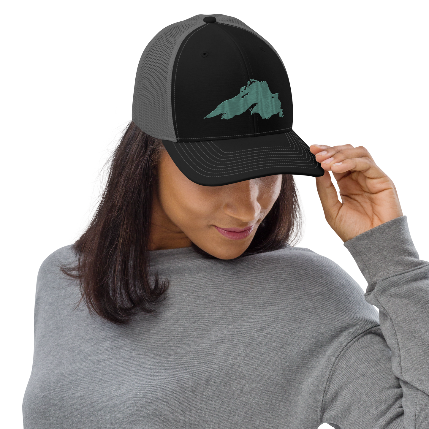 Lake Superior Vintage Trucker Hat | Copper Green