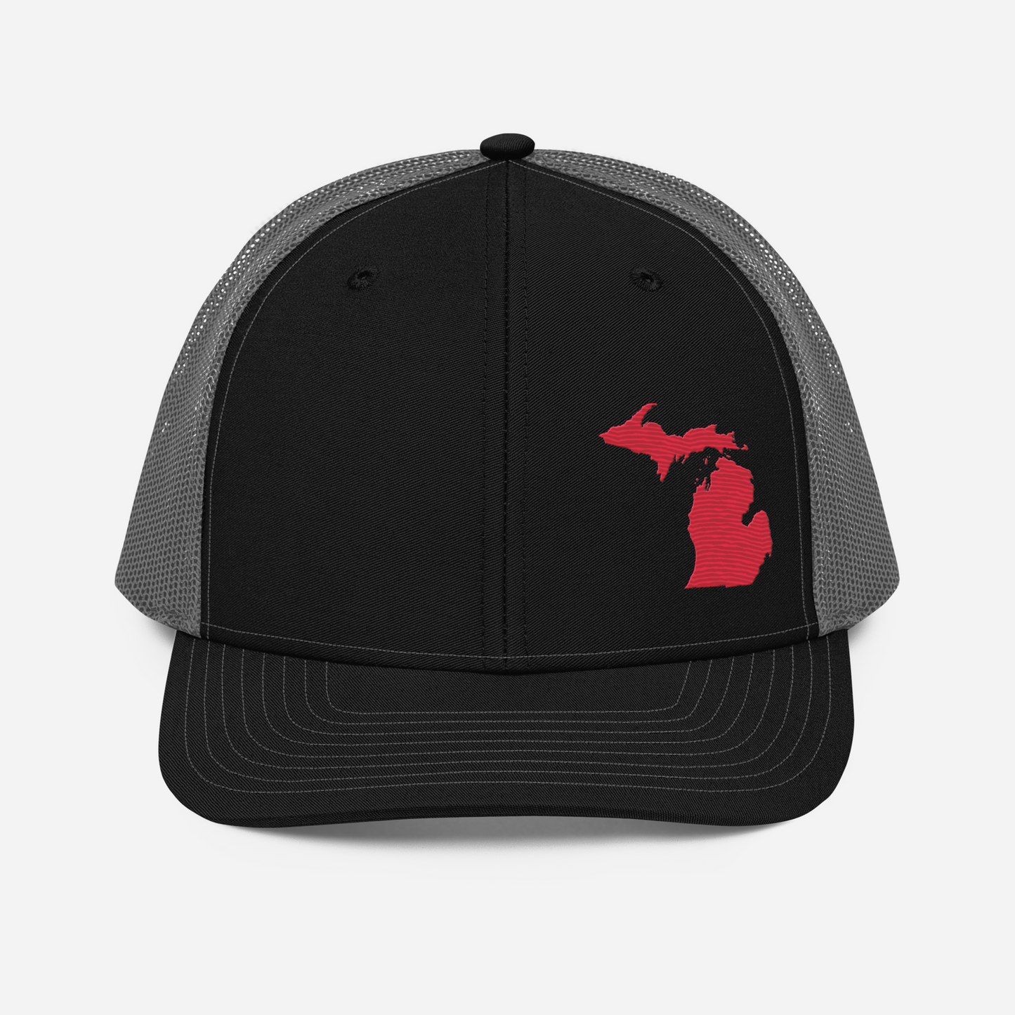 Michigan Vintage Trucker Hat | Lighthouse Red Outline