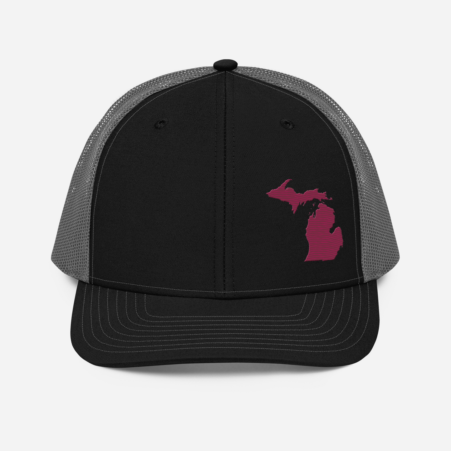 Michigan Vintage Trucker Hat | Ruby Red Outline