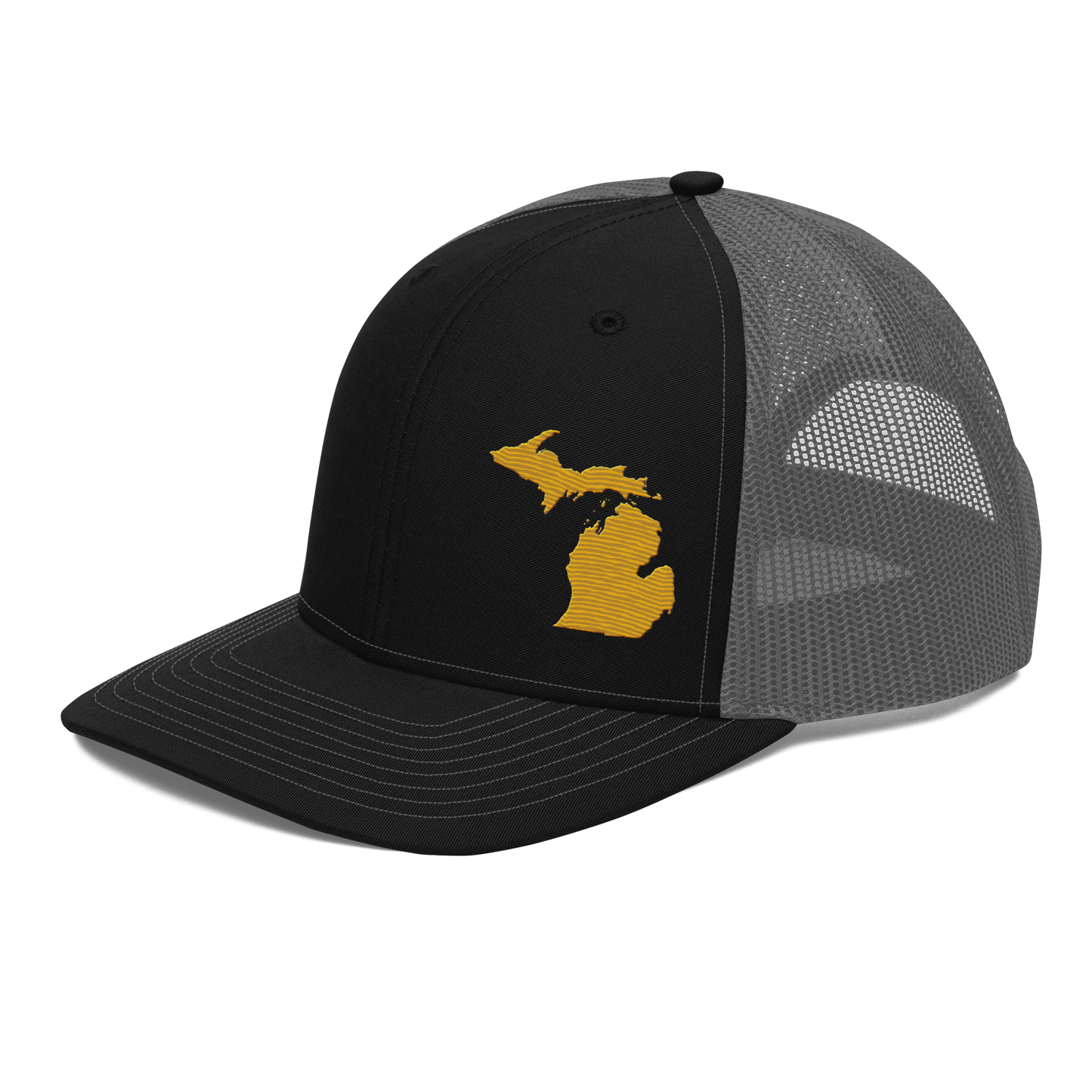 Michigan Vintage Trucker Hat | Gold Outline