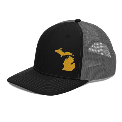 Michigan Vintage Trucker Hat | Gold Outline