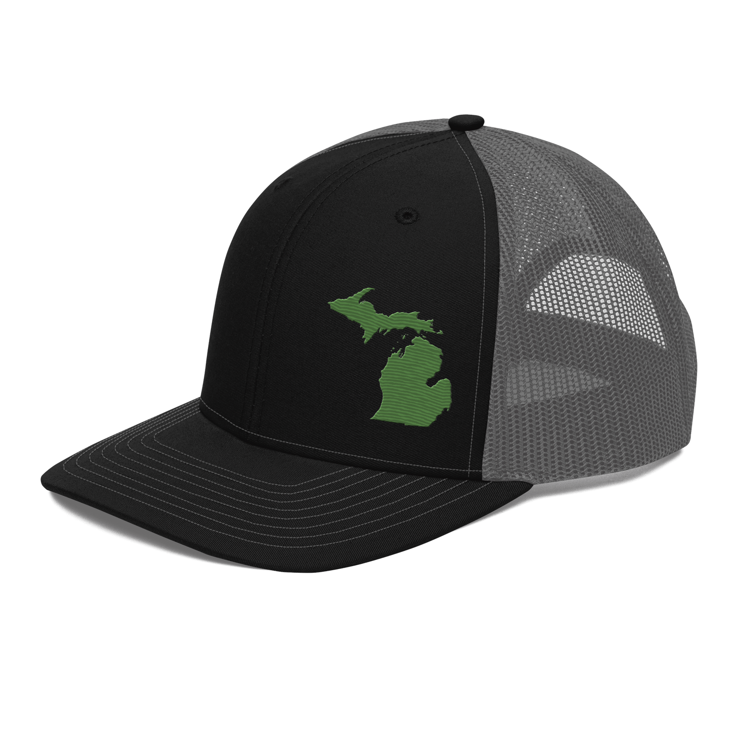 Michigan Vintage Trucker Hat | Pine Green Outline