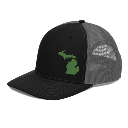 Michigan Vintage Trucker Hat | Pine Green Outline