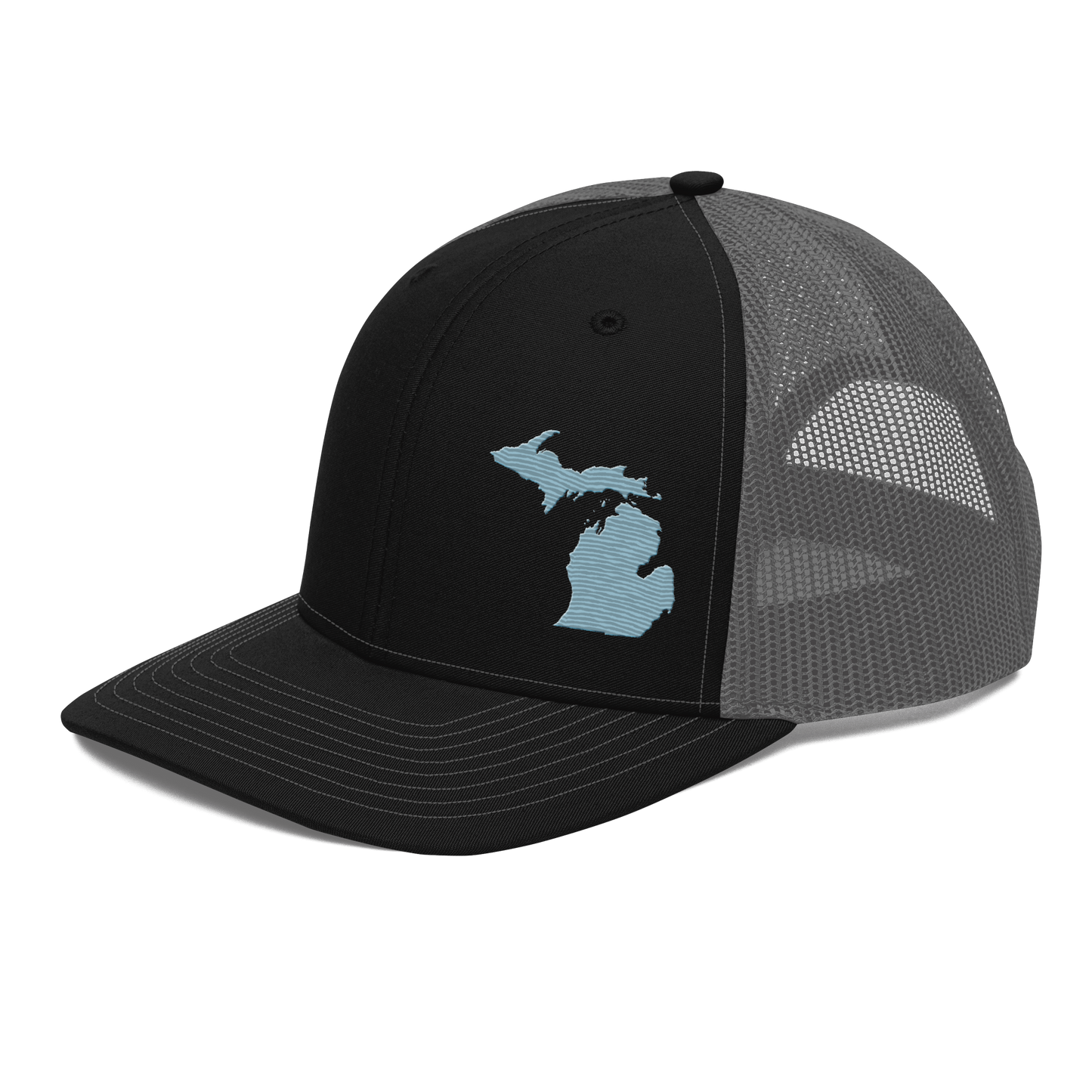 Michigan Vintage Trucker Hat | Opal Blue Outline