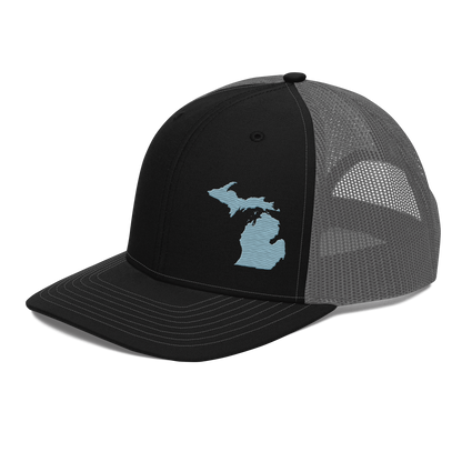 Michigan Vintage Trucker Hat | Opal Blue Outline