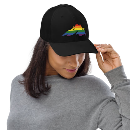 Lake Superior Vintage Trucker Hat | Rainbow Pride Edition