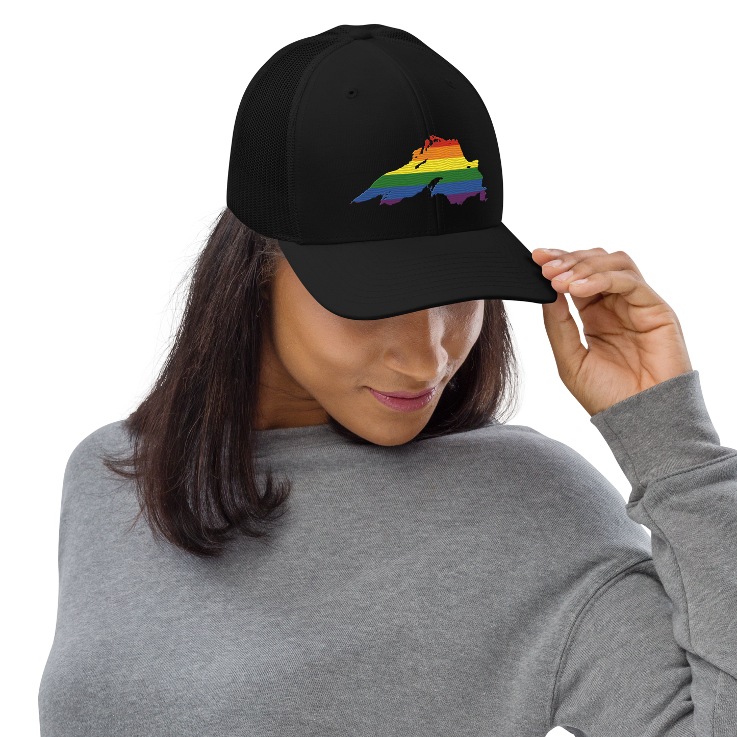 Lake Superior Vintage Trucker Hat | Rainbow Pride Edition