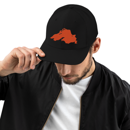 Lake Superior Vintage Trucker Hat | Maple Leaf Orange