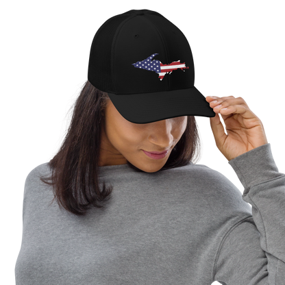 Upper Peninsula Vintage Trucker Hat | Patriotic Edition