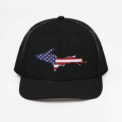 Upper Peninsula Vintage Trucker Hat | Patriotic Edition