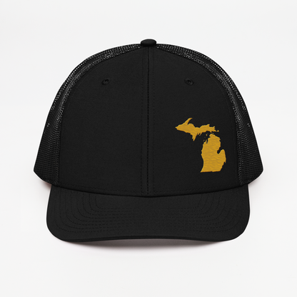 Michigan Vintage Trucker Hat | Gold Outline